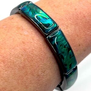 Lia Sophia PACIFIC Stretch Bracelet Retired Ocean Blue Shades